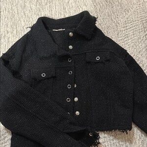 Steele Chic Black Button-Up Jacket
